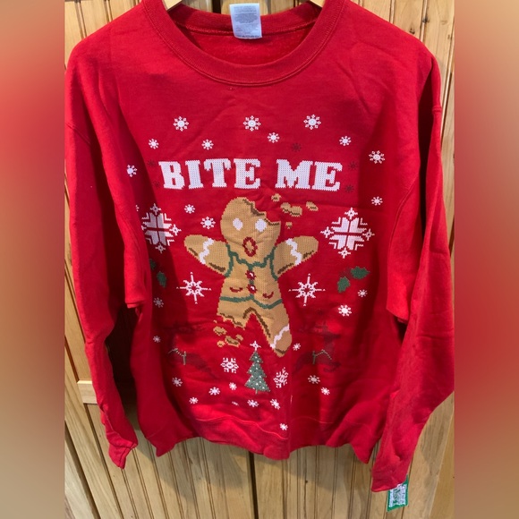 Jerzees Tops - Jerzees Red Gingerbread Kids Sweatshirt